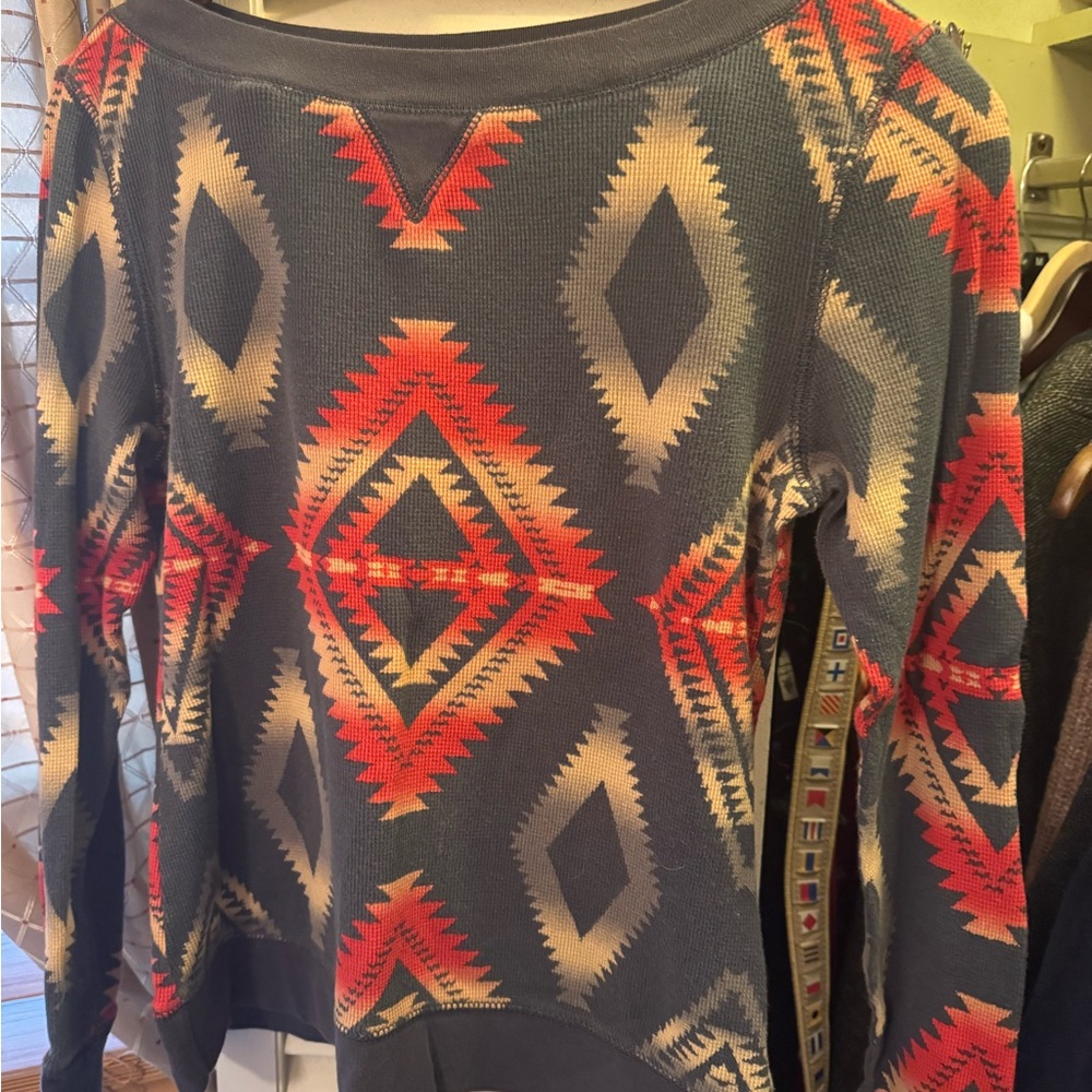 CHAPS Southwestern, Aztec design, top; 100% cotton. So comfortable and chic!